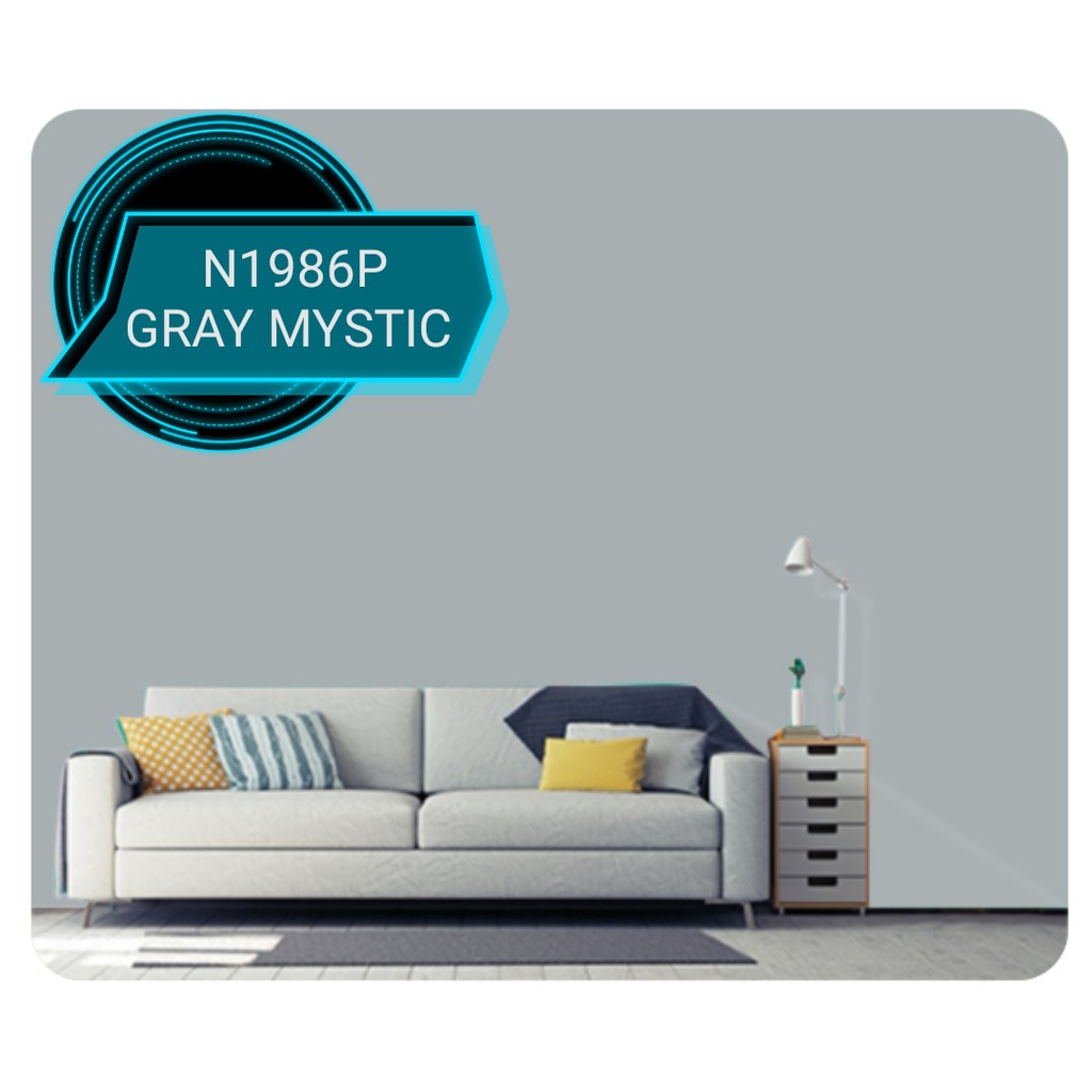 NIPPON Interior Paint QGlo 5 liter N1986P GRAY MYSTIC Shopee Malaysia
