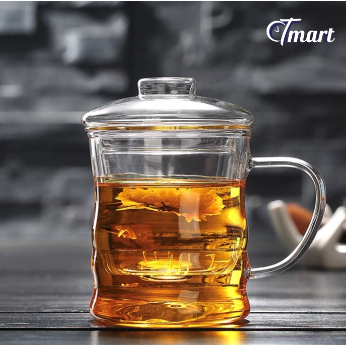 Tea Filter Glass Cup Coffee Cup Glass Mug Tea Filter Cup with Infuser