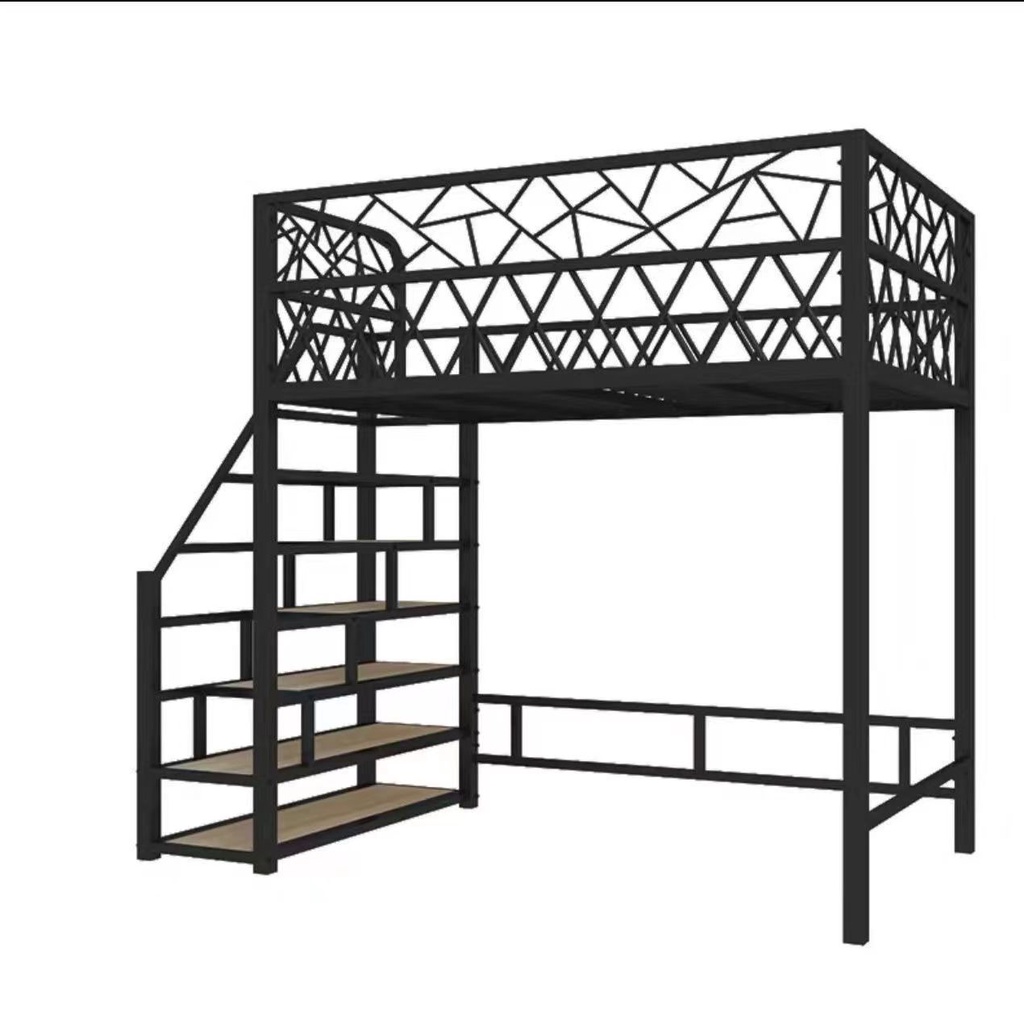 Elevated bed bed under table simple up and down bed small apartment