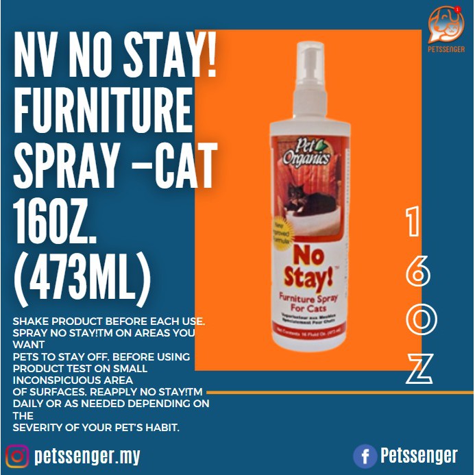 NV No Stay! Furniture Spray Cat 16oz.(473ml) Shopee Malaysia