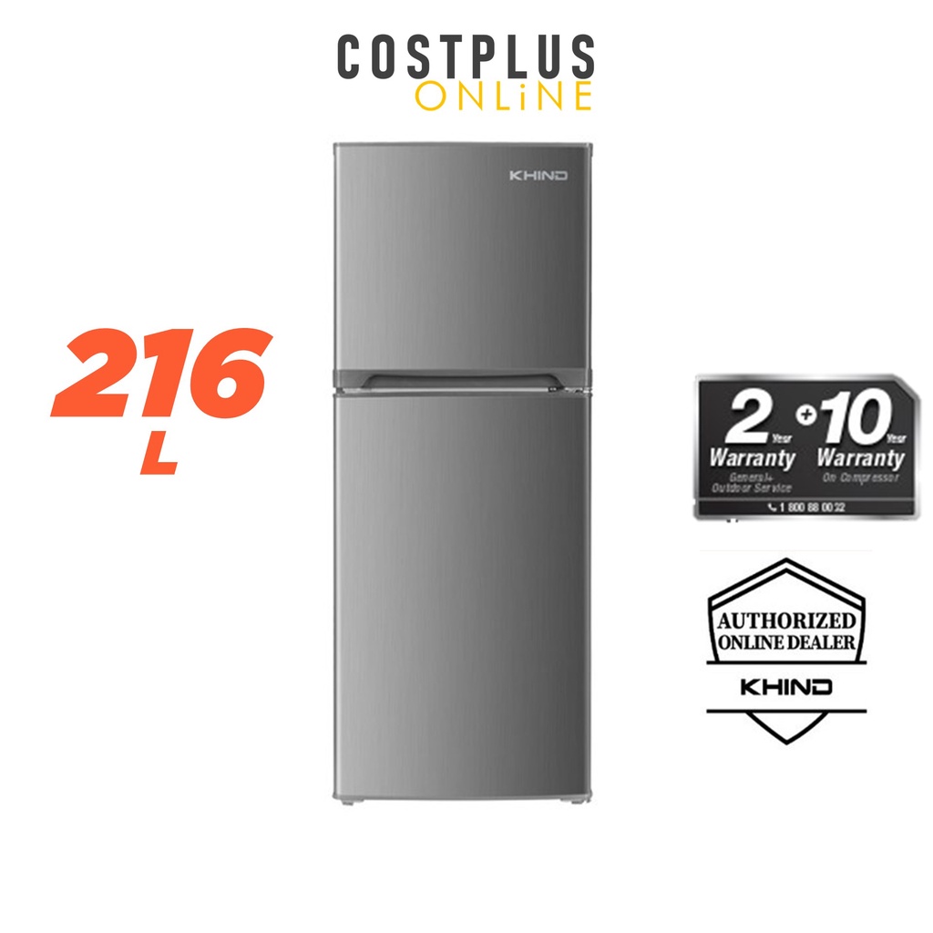 Khind Fridge Refrigerator 2 Door Peti Sejuk Peti Ais RF200 216L Shopee Malaysia