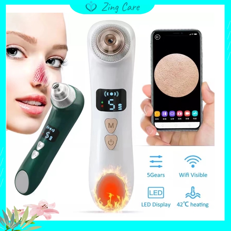 Visual and Heating Blackhead Remover Vacuum Pore Cleaner Electric