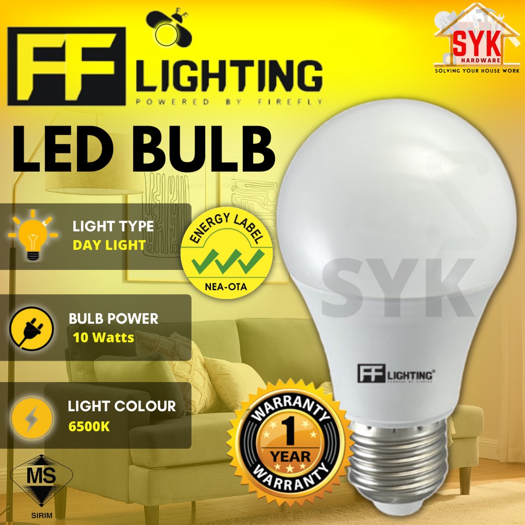 SYK FF LIGHTING E27 Led Bulb Day Light 6500K Eco Bulb Lampu Mentol