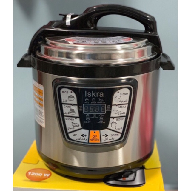 ISKRA HM10 6L 1200W Electric Pressure Cooker 6 Programmed Timer Rice