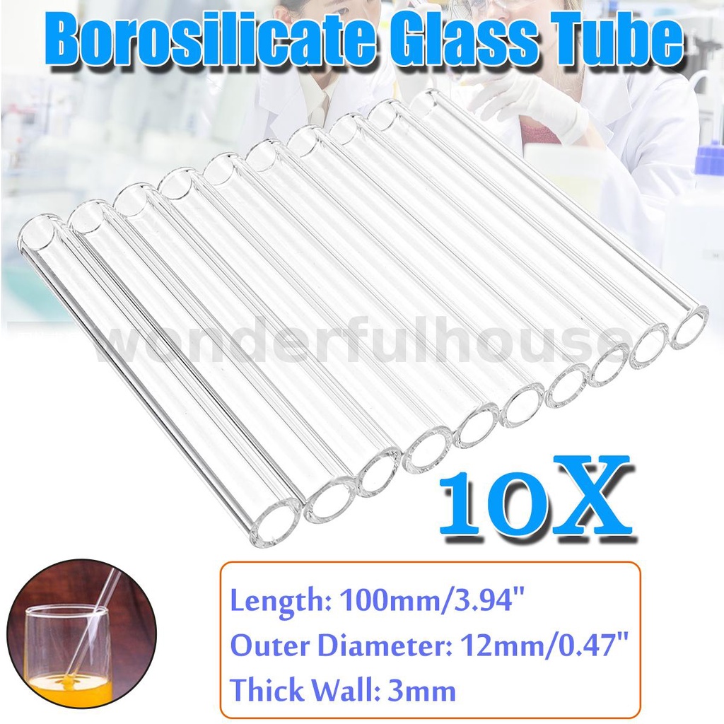 3mm Thickness 3mm Thick Wall Borosilicate Glass Tubes Blowing Blow