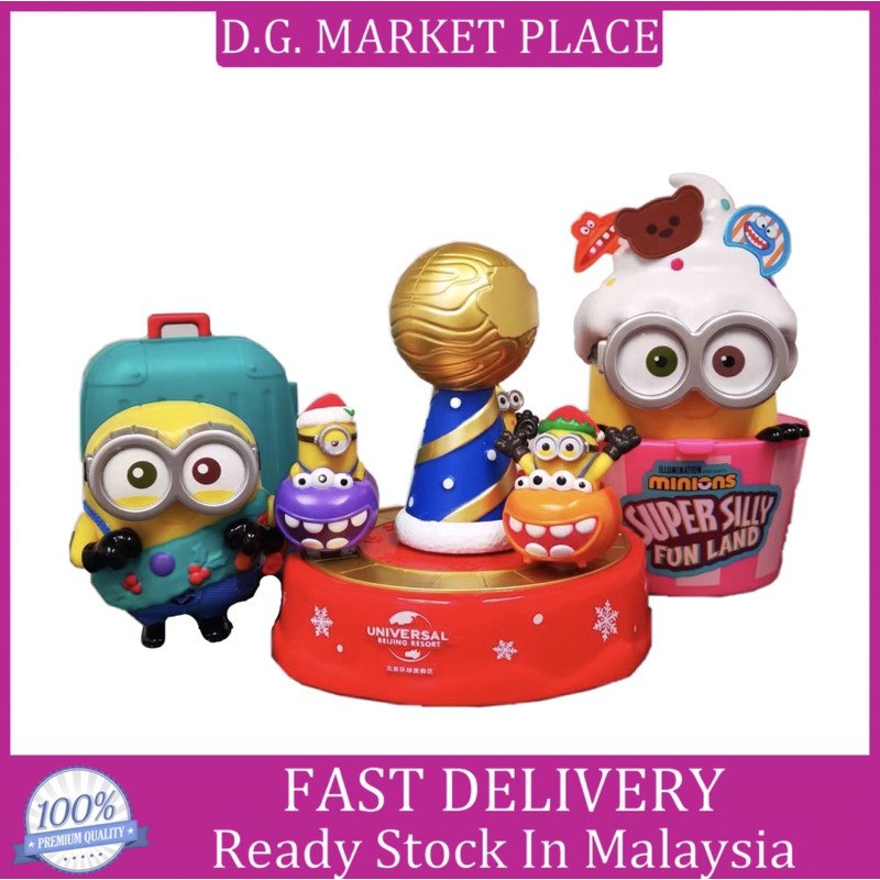 2020 🇨🇳 KFC Xmas Edition Minions(A Set Of 3) Minion music box, Minion