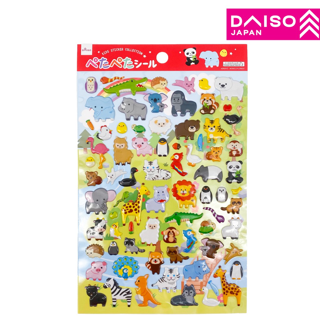 DAISO No2 Kids Sticker Collection ( Animal ) Shopee Malaysia