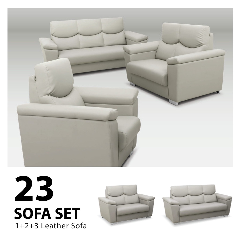SOFA SET / 1+2+3 LEATHER SOFA/SET SOFA / LIVINGROOM SET/ MODERN