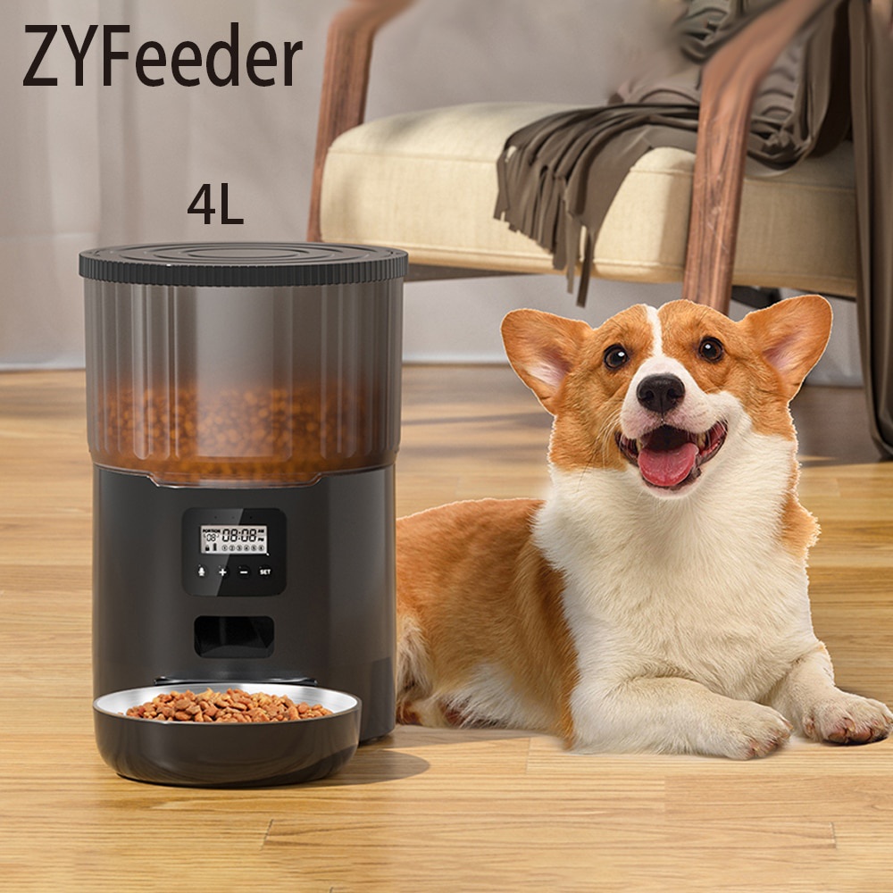 2022 New Automatic Pet Feeder Cat Timing Feeder Dog Food Dispenser 4L