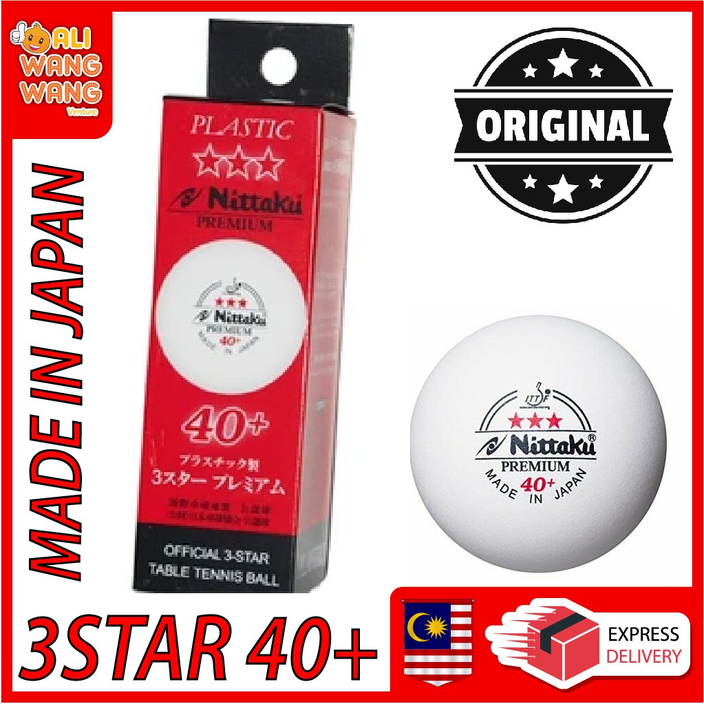 Nittaku Ball 3Star Premium Table Tennis Ball Bola Ping Pong Original 3