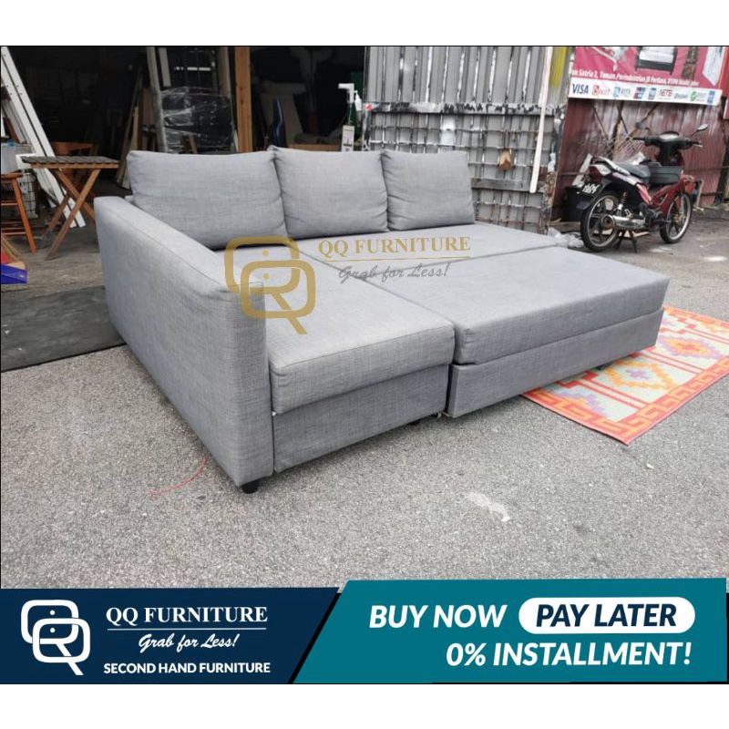 IKEA Fritehen L Shape Sofa Bed With Storage Shopee Malaysia