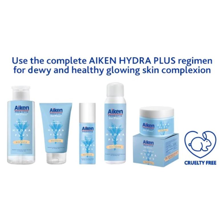 Aiken Prebiotic Hydra Plus Facial Cleanser/Moisturiser / Essence Water
