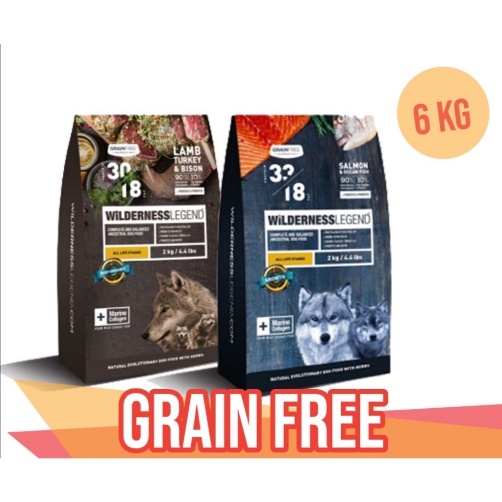 Wilderness Legend Grain Free All Life Stage Dog Food 6kg (Salmon & Ocean Fish / Lamb, Turkey