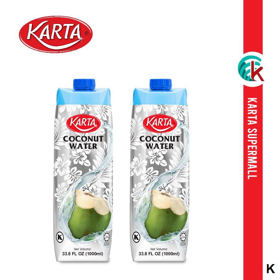 KARTA Coconut Water Air Kelapa 1Liter x 2units FREE 330ml Shopee Malaysia