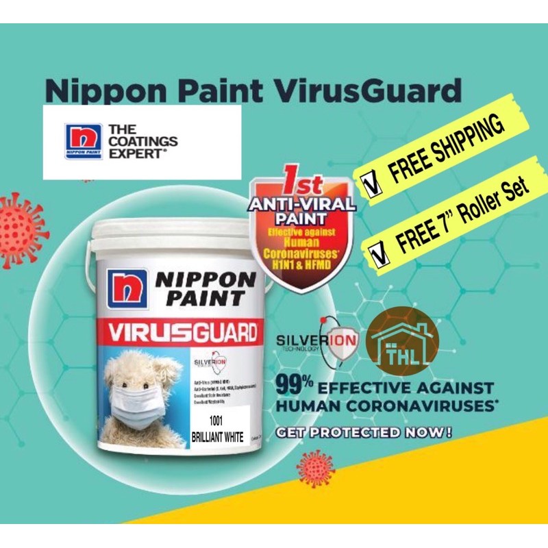 Nippon Virus Guard Interior Paint Silver Ion Technology 1st Anti