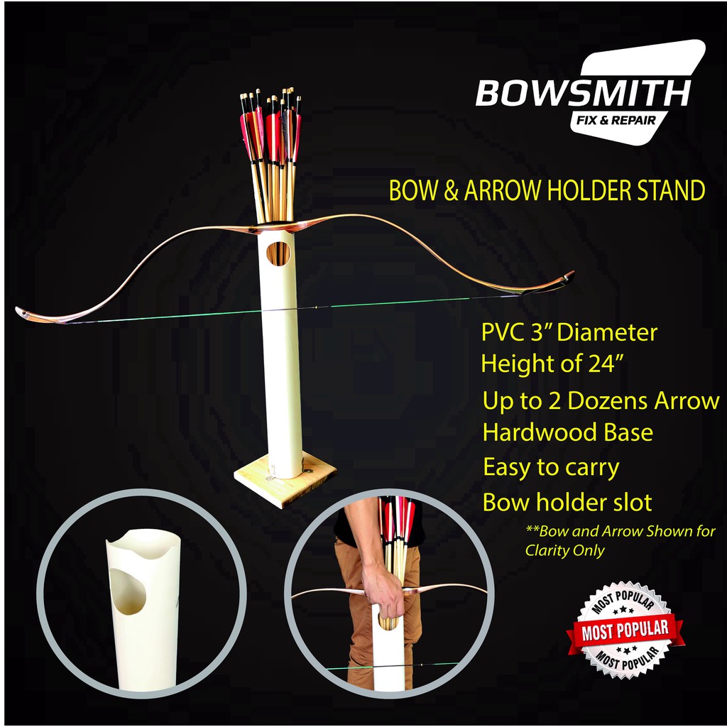 Bow And Arrow Stand Holder 2ft Height Up to 2 Dozens Arrow by Arrouha