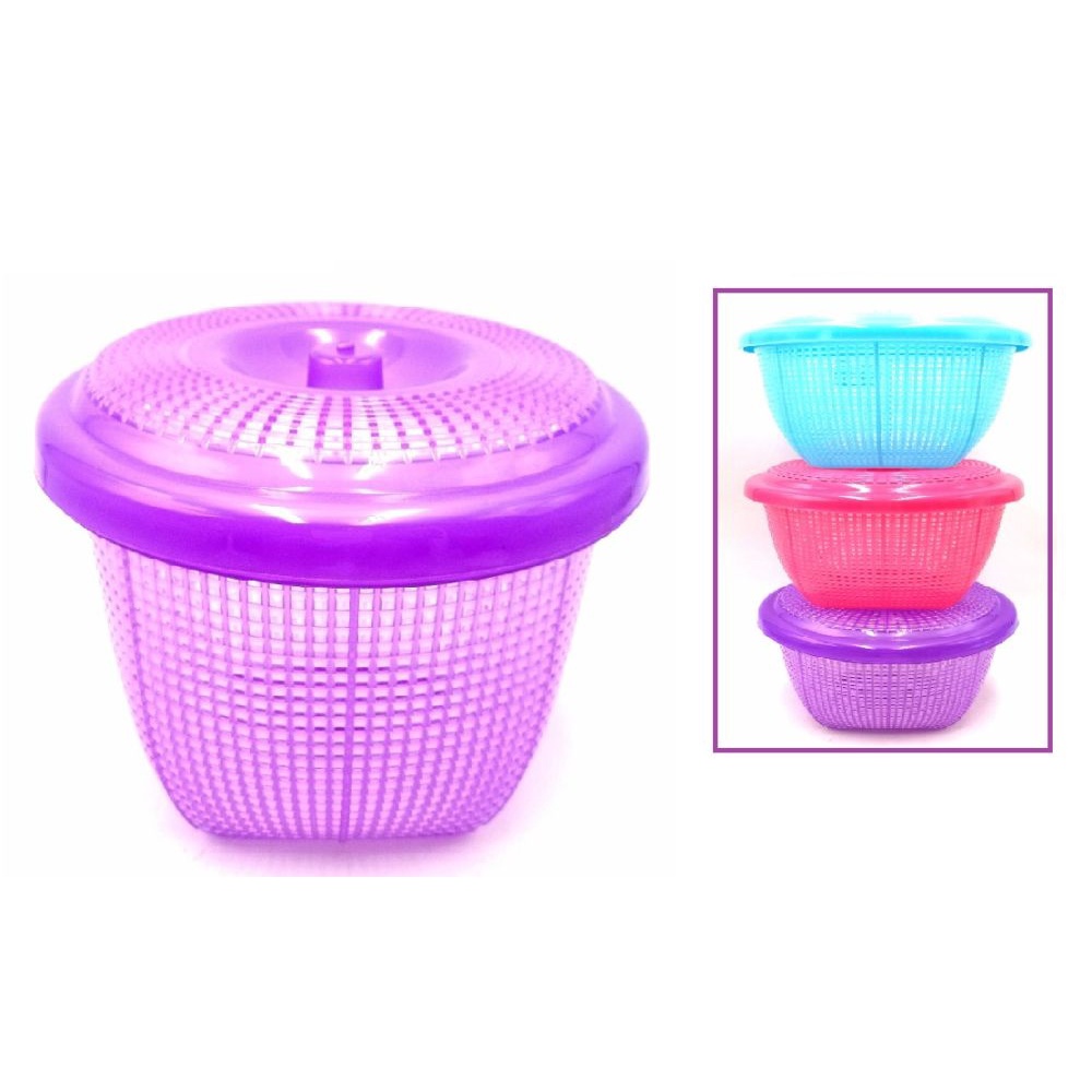 Plastic Egg Storage Basket With Cover Onion Garlic Basket / Bekas Telur