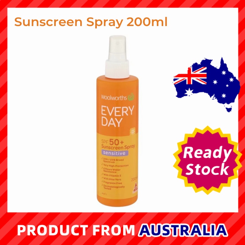 Woolworths Sunscreen SPF50+ Sunscreen Spray Sensitive 200ml (Ready