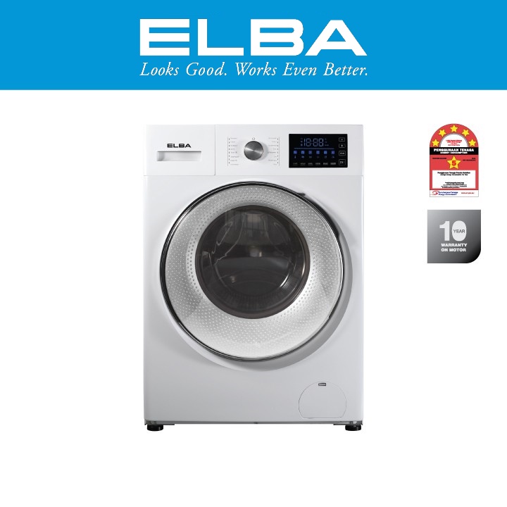 ELBA 10KG Front Load Inverter Washer/Washing Machine EWFJ1040IN(WH