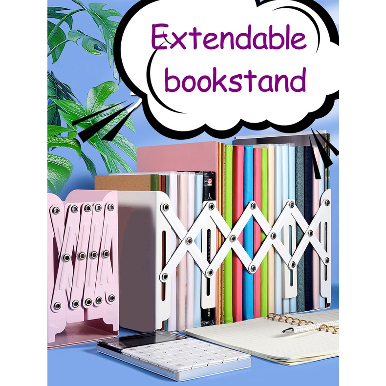 Flexible Retractable High Quality Metal Book Stand Bookend Book Holder