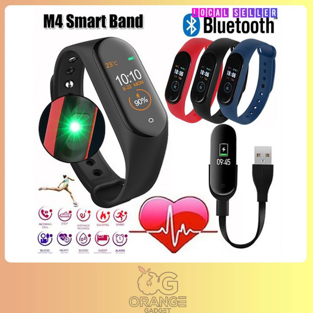 Smart Watch M4 Smart Band Watch Heart Rate Fitness Bracelet Tracker