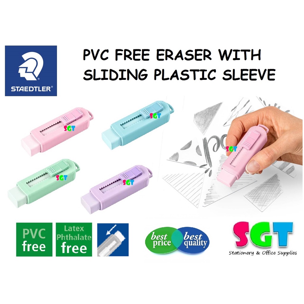 STAEDTLER Refillable Eraser with Sliding Plastic Sleeve 1 PC ONLY