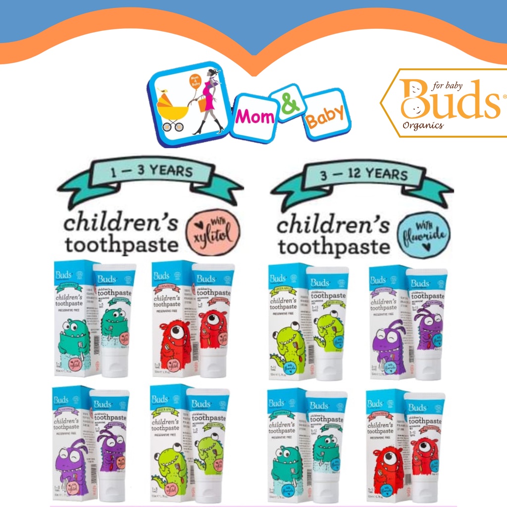 Buds Children’s Toothpaste (Xylitol 50ml /Fluoride 50ml) Shopee Malaysia