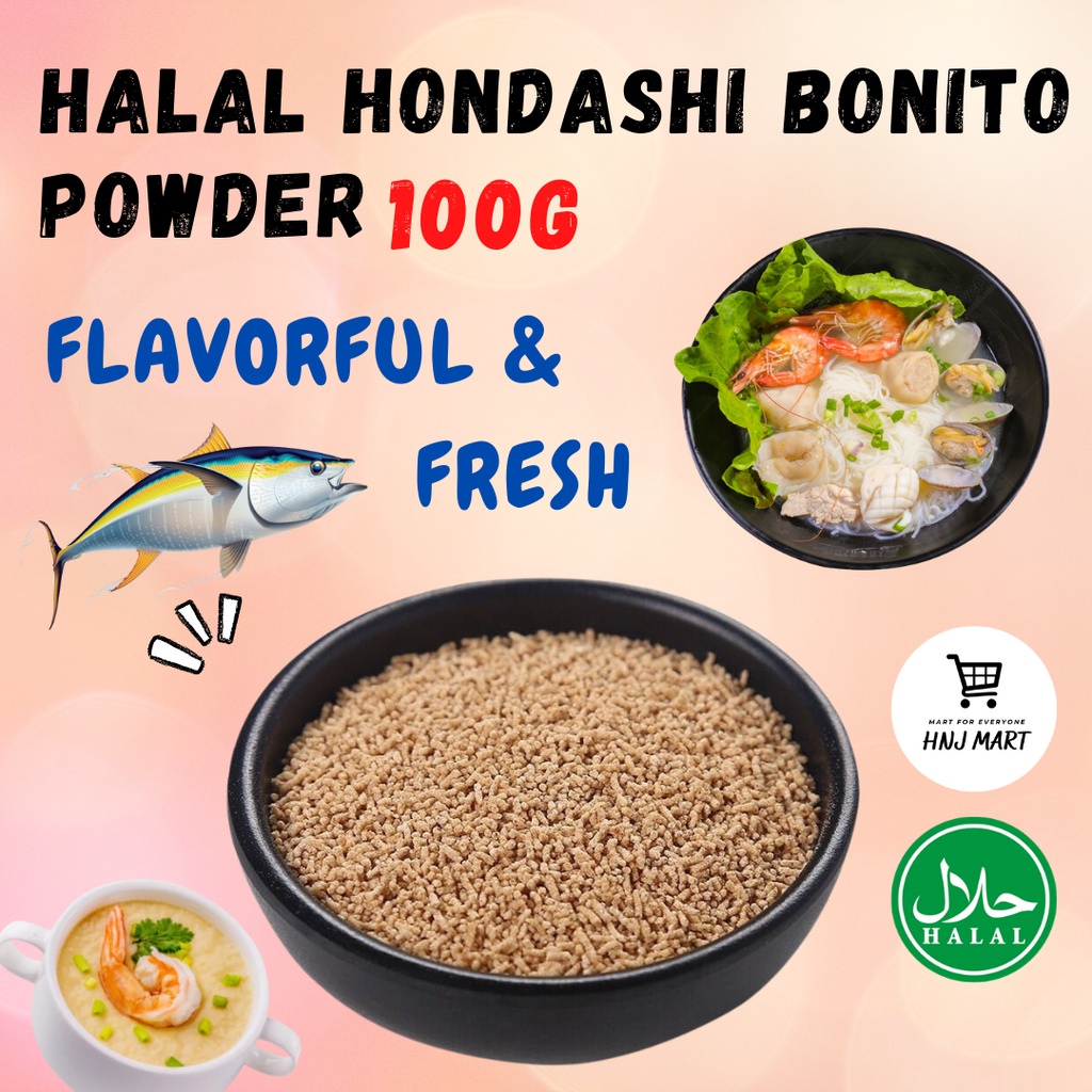 Halal Hondashi Bonito Powder 100g Bonito Stock Powder Instant Dashi
