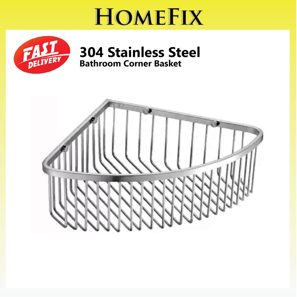 304 Stainless Steel Bathroom Shelf WallMounted Storage Rack Bathroom