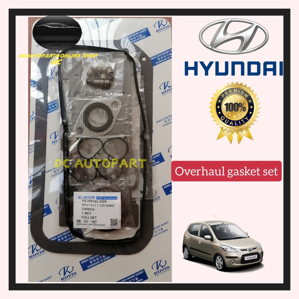 HYUNDAI I10 1.1 1.25 12V G4HG ENGINE TOP OR FULL OVERHAUL GASKET SET