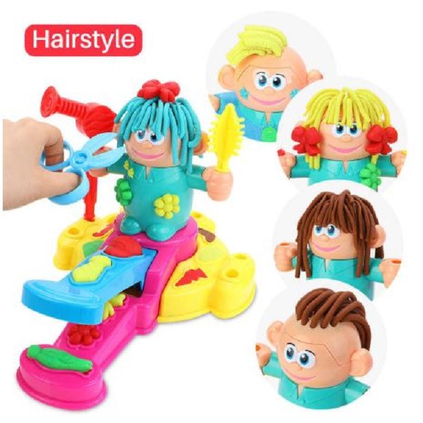 1 Set Hairdresser Playdough Kid Toys Children Cute Playdough Set