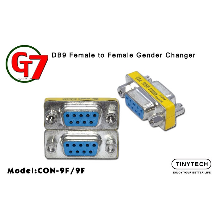 9 PIN Female to Female Gender Changer Converter DB9 Serial Adapter RS232 Connector (CON9F/9F