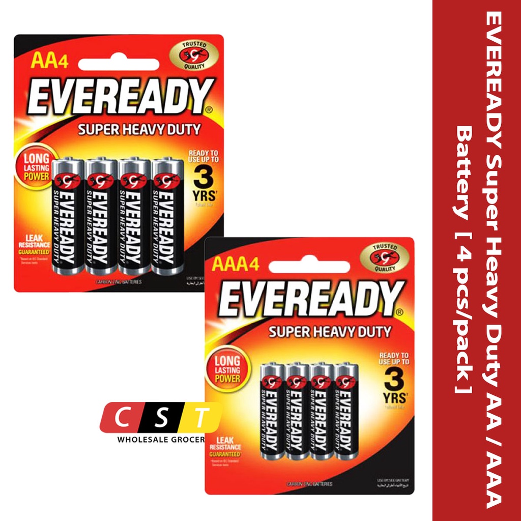 EVEREADY Super Heavy Duty AA / AAA Battery [ 4 pcs/pack ] Shopee Malaysia