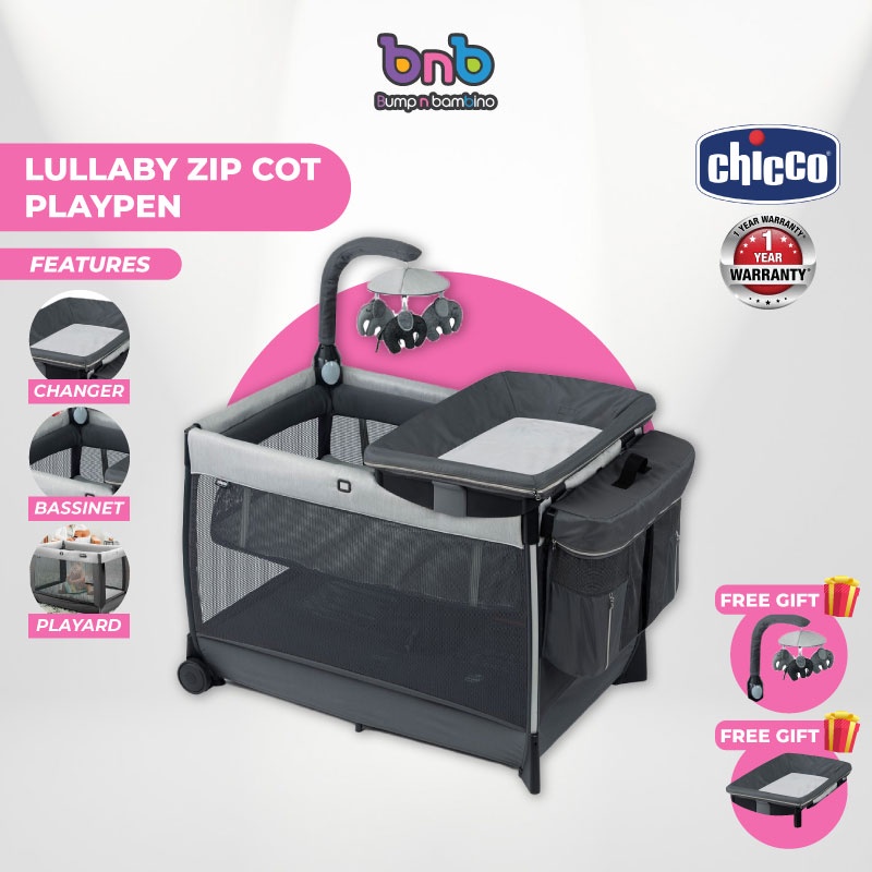 Chicco Lullaby Zip Cot Playpen Shopee Malaysia