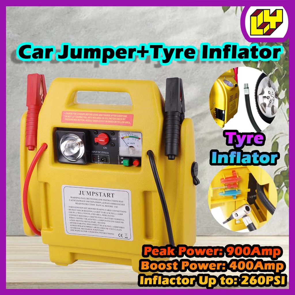 Car Jumper Jump Start Auto Power Station Emergency Car Starter with Air