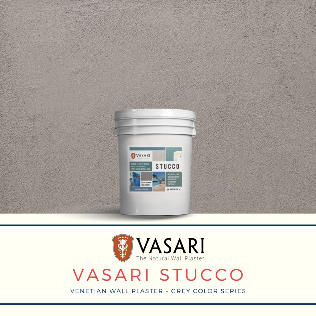 Vasari Stucco Wall Plaster 5kg (Grey Color Series) Shopee