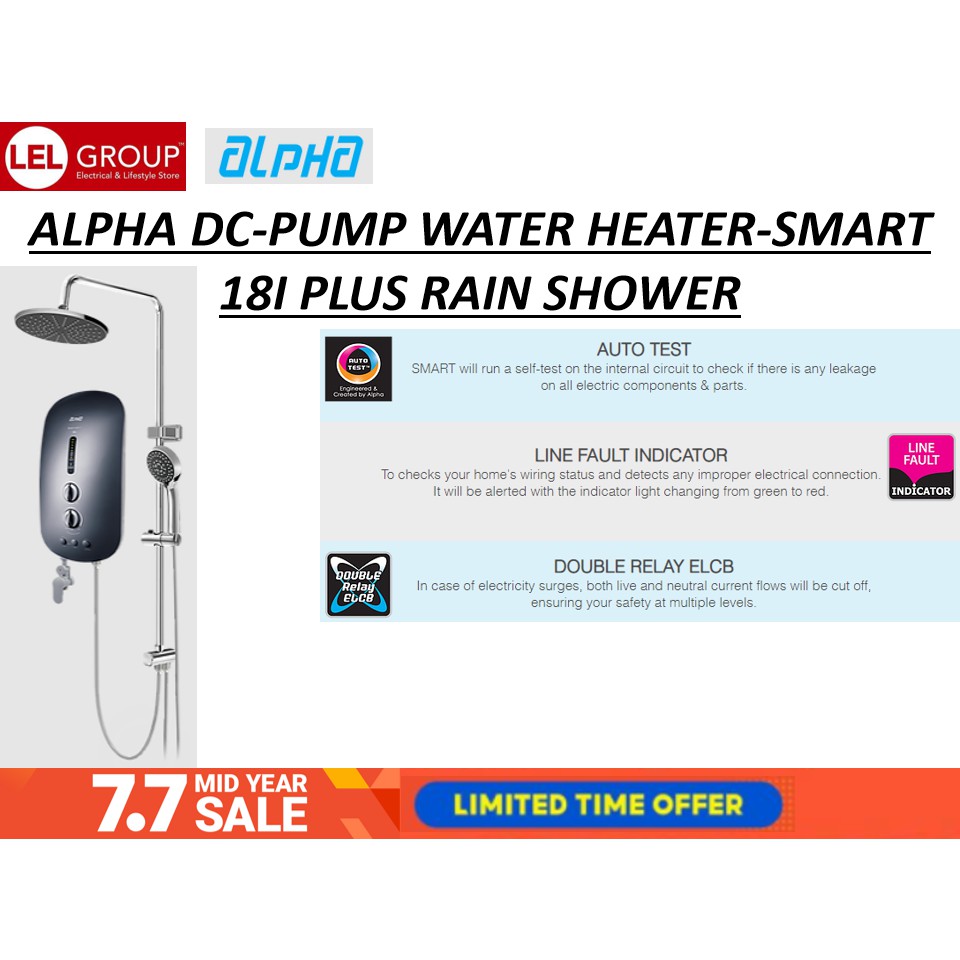 ALPHA DCPUMP WATER HEATER SMART 18I Shopee Malaysia