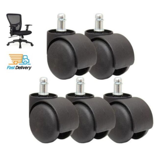 5pcs Replacement Swivel Castor Wheels for Office Chair Ikea/Ikea Chair