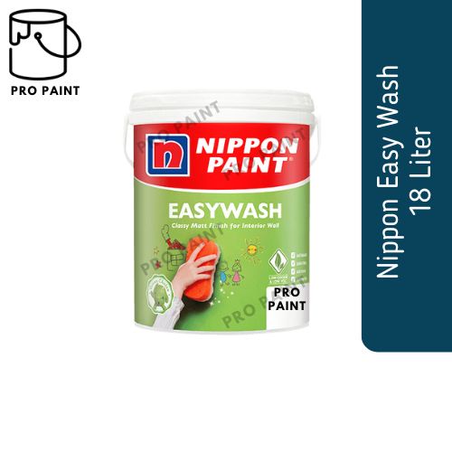 18L Nippon Paint Easywash /Easy Wash Interior Wall Paint / Cat Dalam Dinding Rumah / Matt Finish