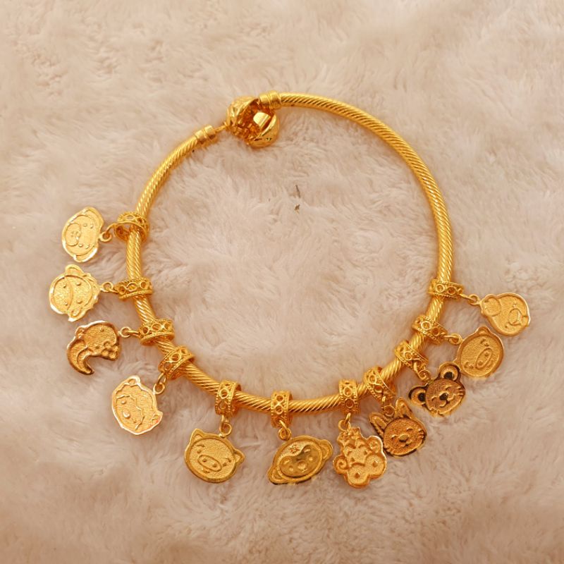 KEDAI EMAS ROSMERAH 916 Pandora Charm Zodiac Animal 916潘多拉金12生肖