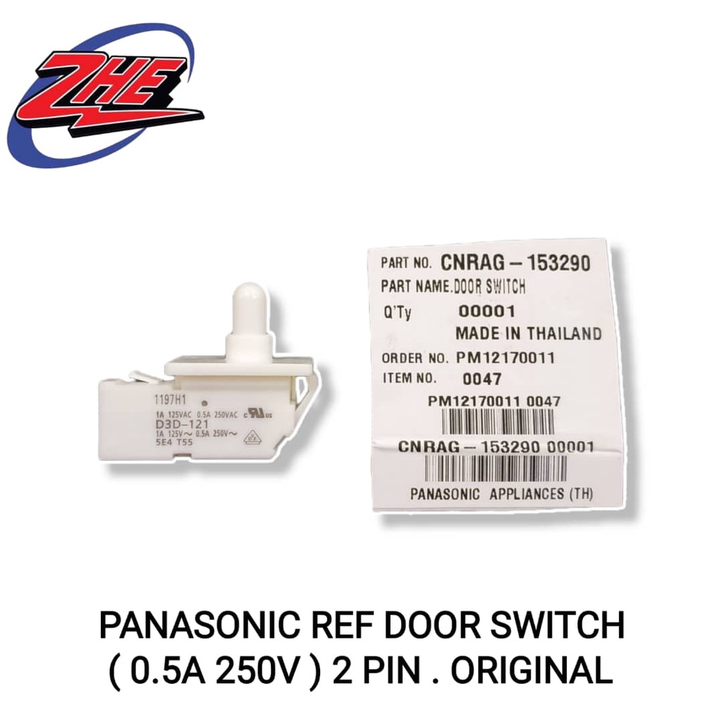 PANASONIC REFRIGERATOR DOOR SWITCH 2 PIN CNRAG153290 / FRIDGE DOOR