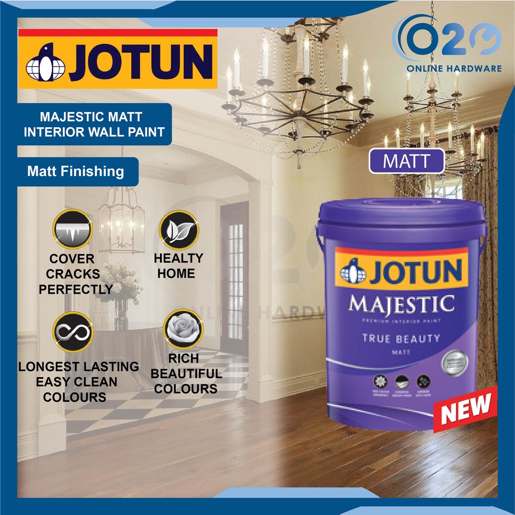 Jotun Majestic True Beauty Matt Premium Colour Interior Wall Paints Cat Dinding Dalam Rumah Cat
