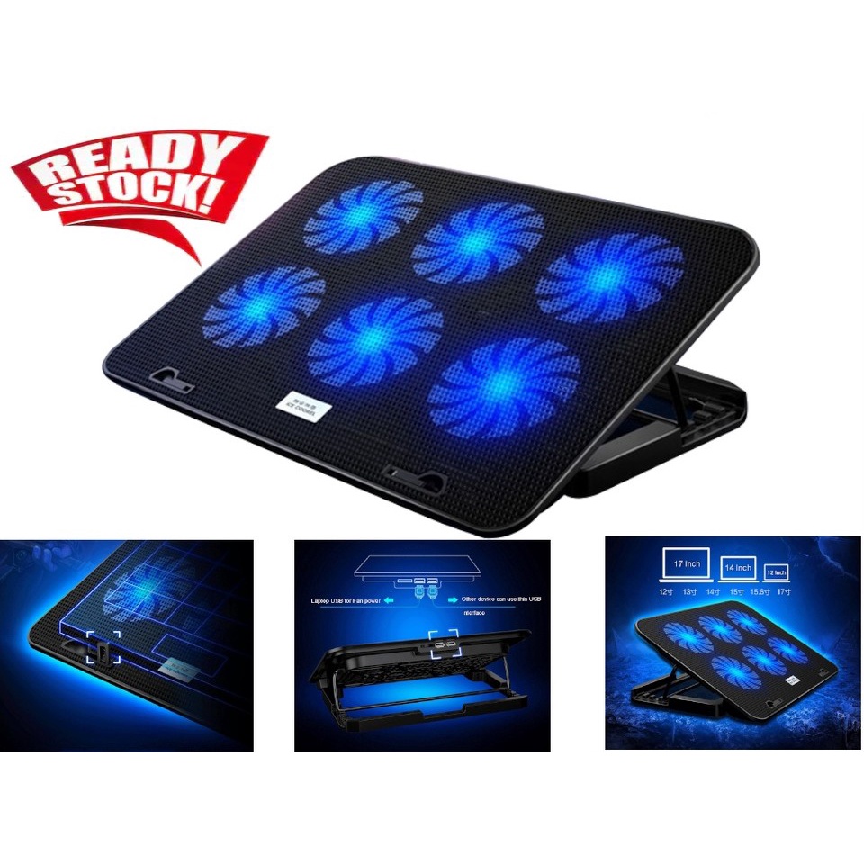 SHIP FROM KL RGB Laptop Cooler / Cooling Fan Laptop / USB Fan Laptop