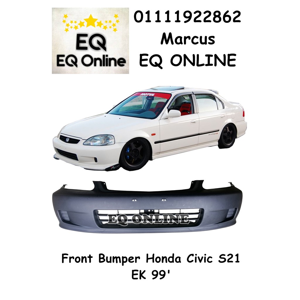 Honda Civic S21 EK 1999 Front Bumper PP Plastic Malaysia (BUMPER DEPAN