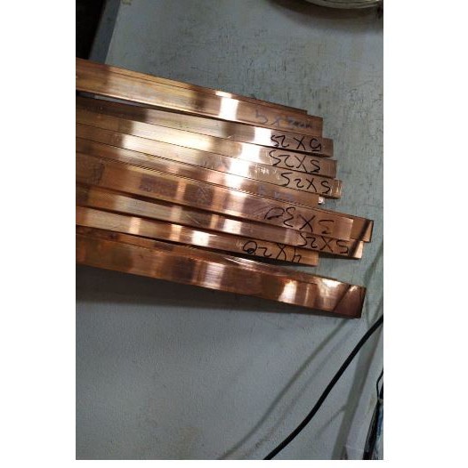 5X25Mm4 meter Copper Busbar / Copper Busbar 25x5mm 4meter / Plain