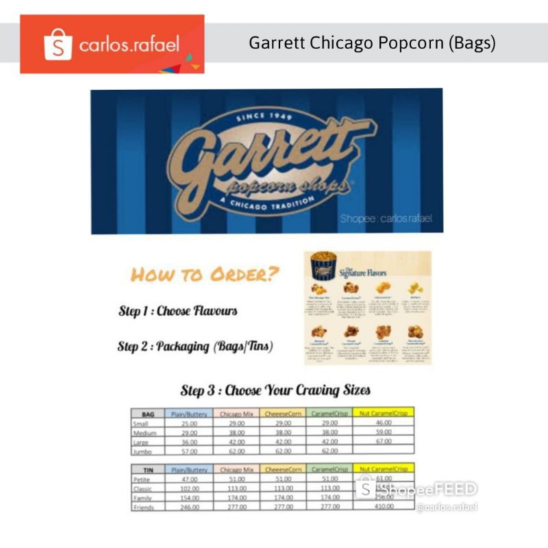 Garrett Popcorn Singapore Menu Prices Updated 2023, 50 OFF