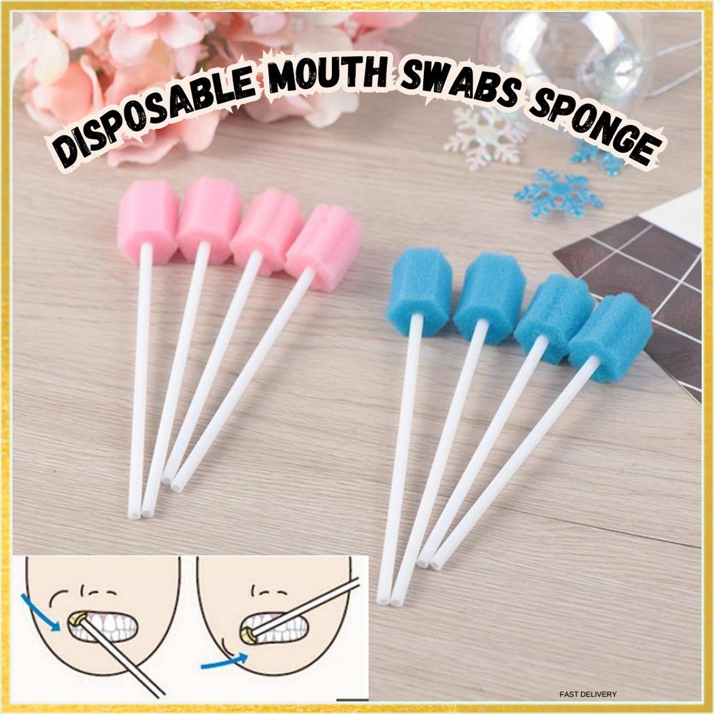 LionMeow Disposable Mouth Swabs Sponge Unflavored & Sterile Oral