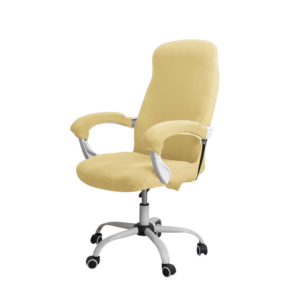 Computer Chair Cover With Armrest Cover Solid Color Office Chair Cover