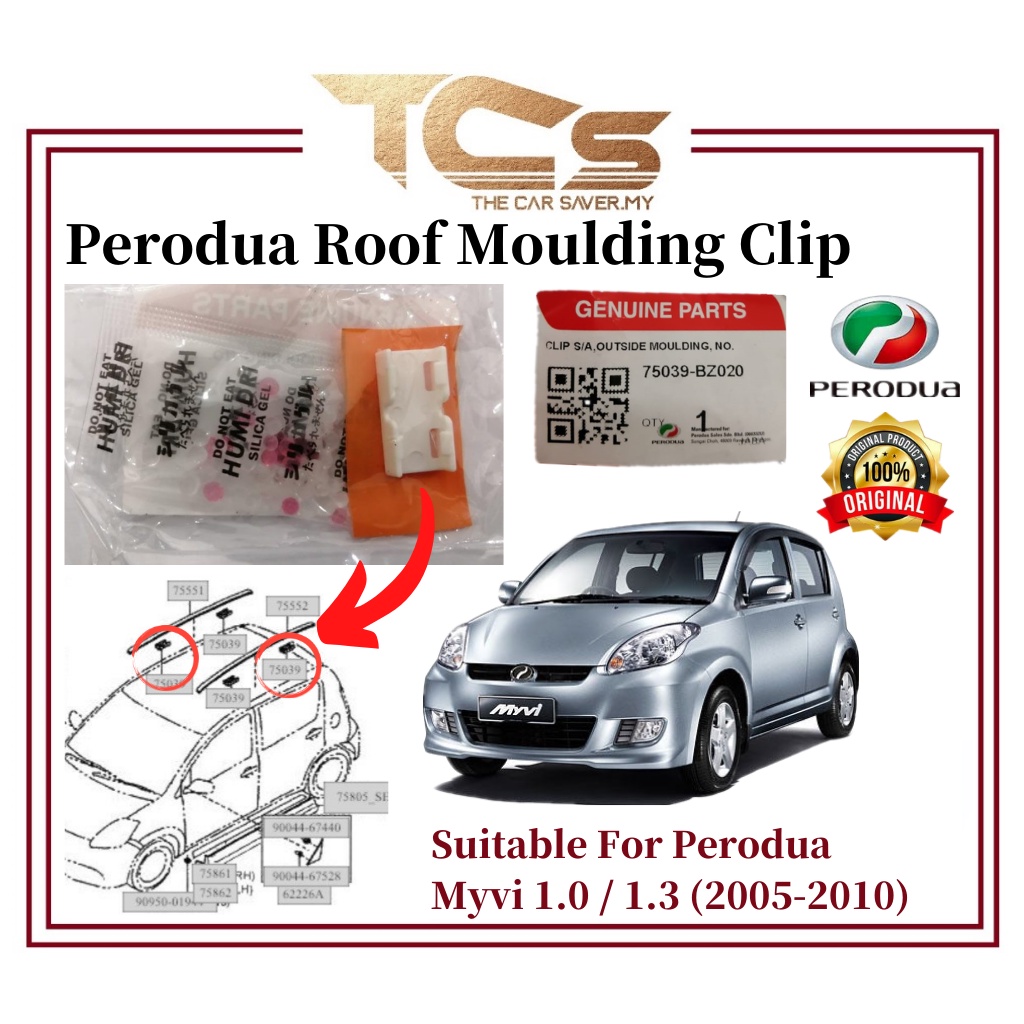 PERODUA Myvi 1.0 / 1.3 (20052010) Roof Moulding Clip Shopee Malaysia
