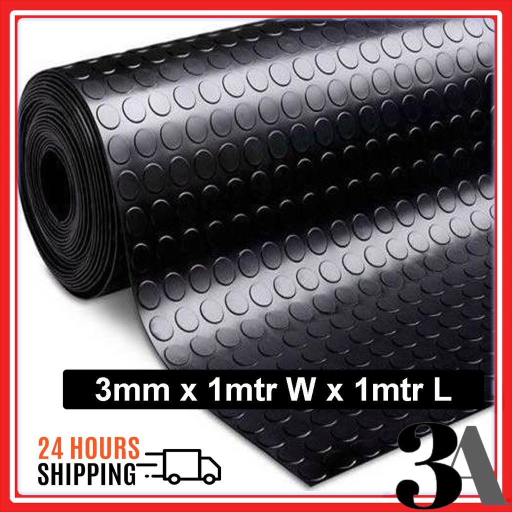 Round Stud Rubber Mat 3mm Thick Antiskid Round Stud Rubber Floor